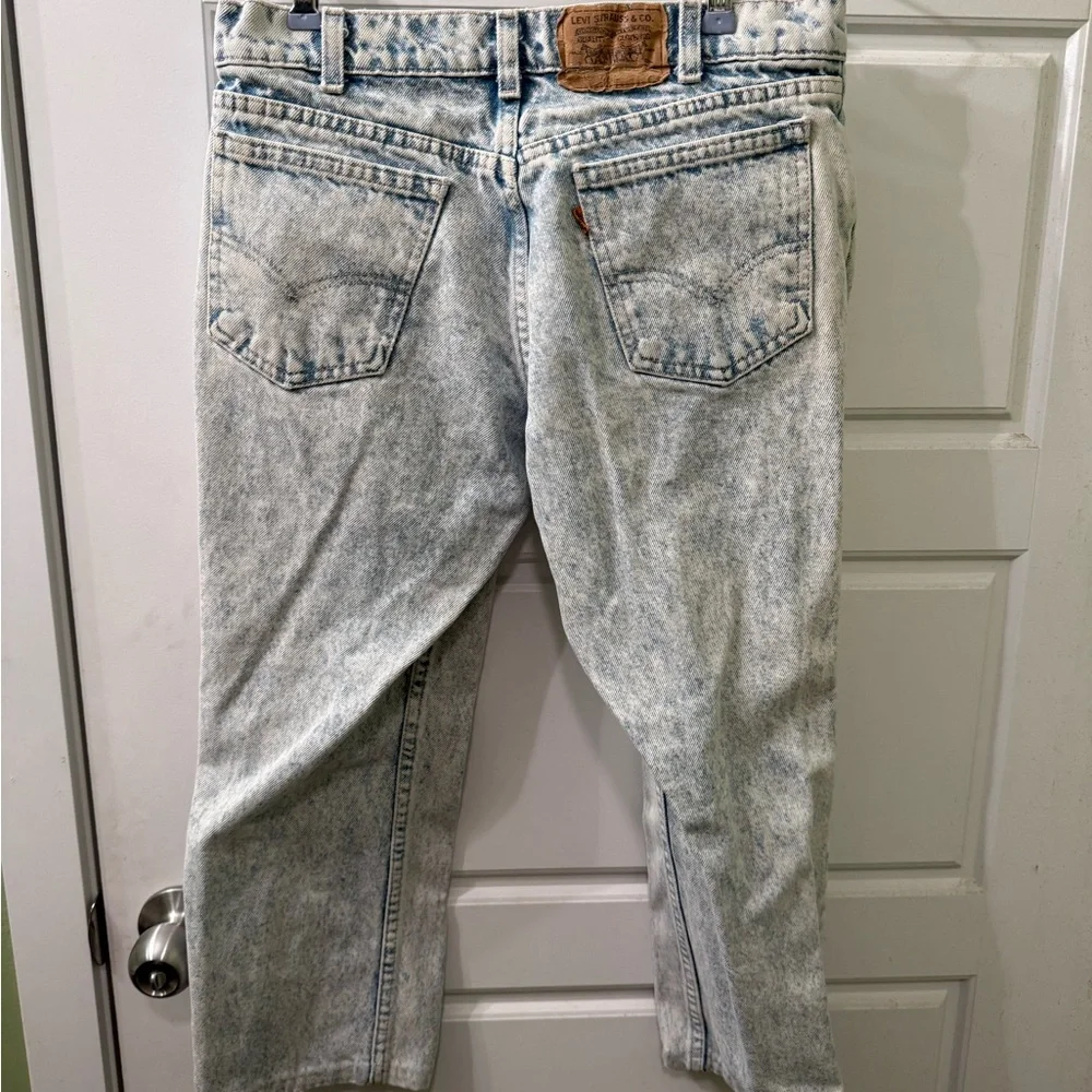 Vintage Orange Tab Levi's Men's Acid Wash Straight Jeans